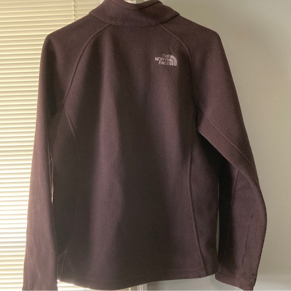 THE NORTH FACE Fleece Fuzzy Full Zip Jacket Women’s Size Medium M Dark Brown - Picture 4 of 7
